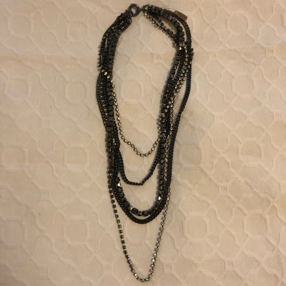 *NWT Madewell Layered Black Diamond Necklace